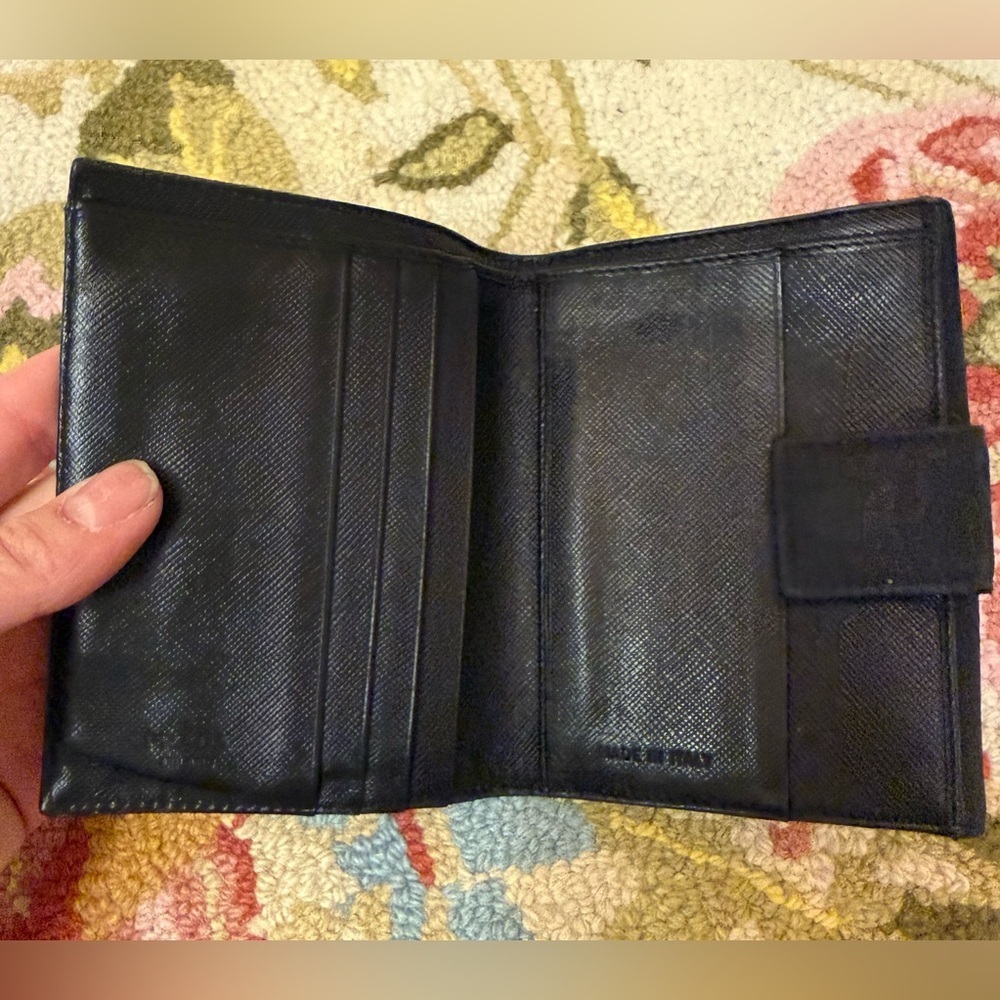 PRADA Unisex Tessuto Trifold Black Nylon Compact Wallet - Picture 13 of 16